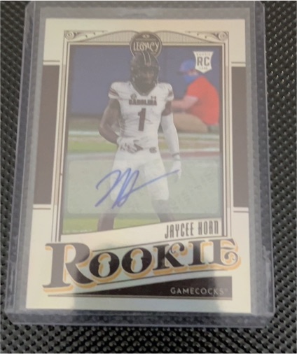 2021 Panini Legacy #184 Jaycee Horn Rookie — front