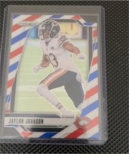 2024 Panini Prizm #51 Jaylon Johnson Red White Blue Prizm — front