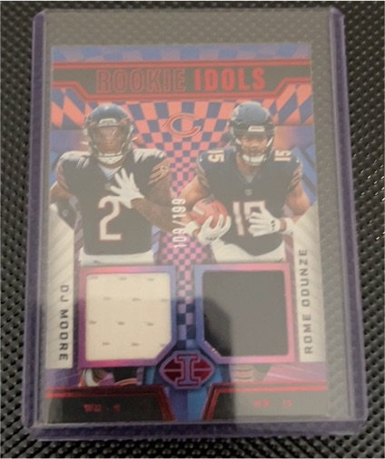 2024 Panini Illusions Rookie Idols Dual Patch #RI-DMRO DJ Moore Rome Odunze — front