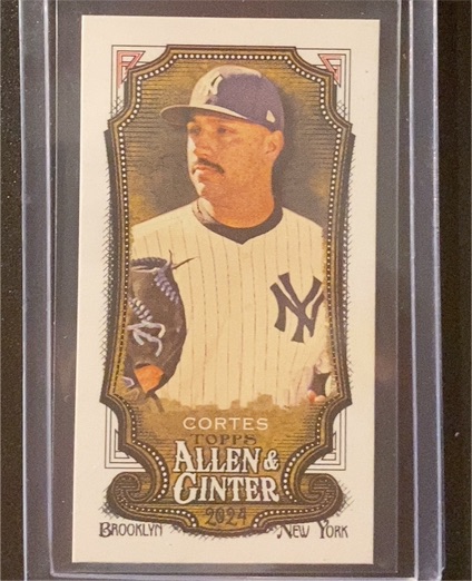 2024 Topps Allen & Ginter #319 Nestor Cortes Mini Gold Border — front