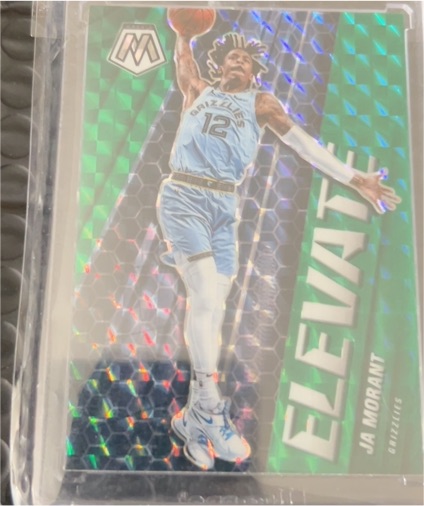 2020-21 Panini Mosaic #13 Ja Morant Elevate Mosaic Green — front