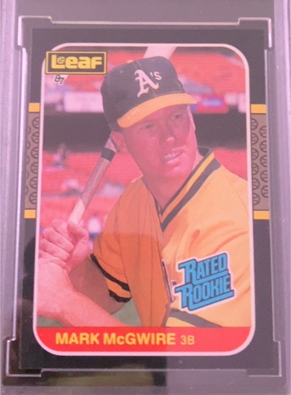 1987 Leaf #46 Mark McGwire Rated Rookie — front
