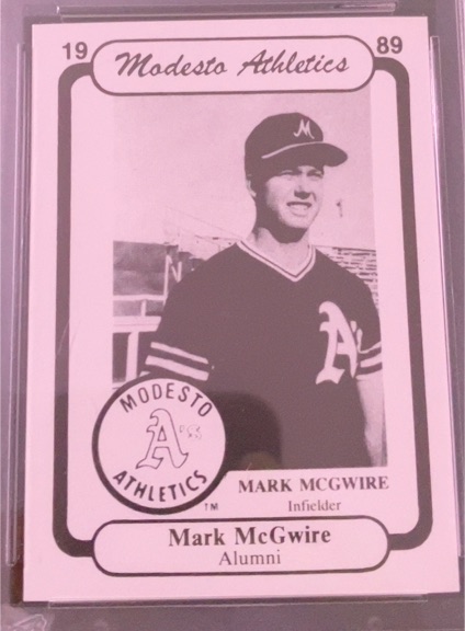 1989 Chong Modesto Athletics #35 Mark McGwire Alumni — front