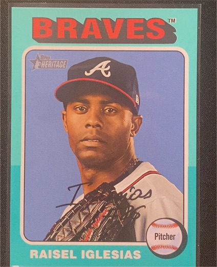 2024 Topps Heritage High Number Aqua Border #519 Raisel Iglesias — front