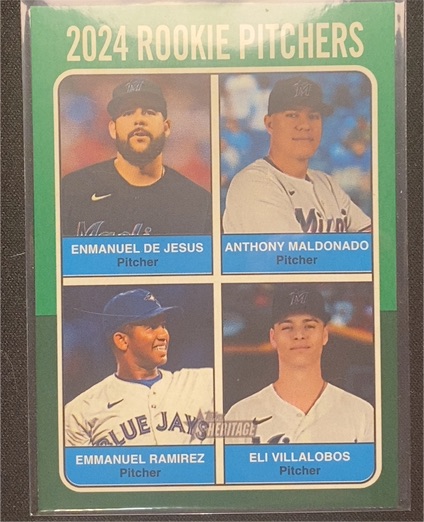 2024 Topps Heritage High Number #618 2024 Rookie Pitchers — front