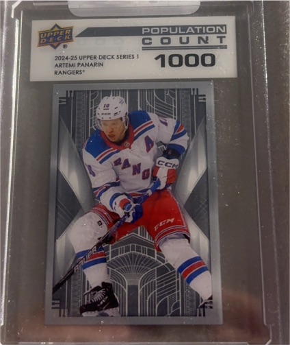 2024-25 Upper Deck Series 1 Population Count 1000 Artemi Panarin — front