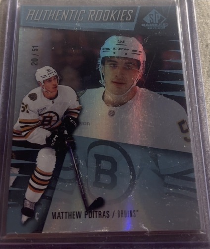 2023-24 Upper Deck SP Game Used Authentic Rookies #20 Matthew Poitras — front