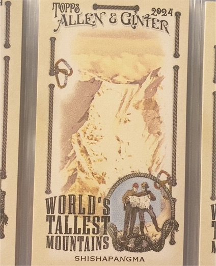 2024 Topps Allen & Ginter World's Tallest Mountains Mini #WTM-14 Shishapangma — front