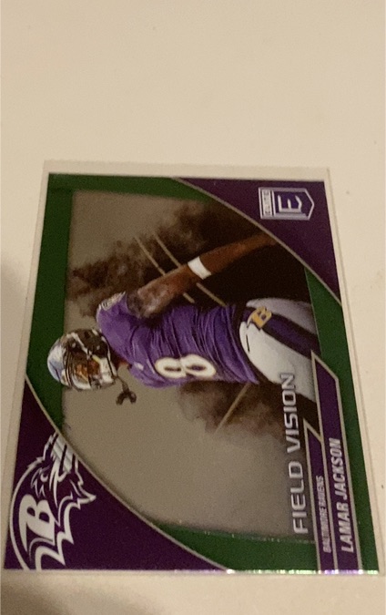2024 Panini Donruss Elite #2 Lamar Jackson Field Vision Green — front