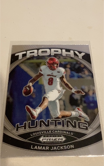 2024 Panini Prizm Draft Picks Trophy Hunting #TH-LJN Lamar Jackson — front