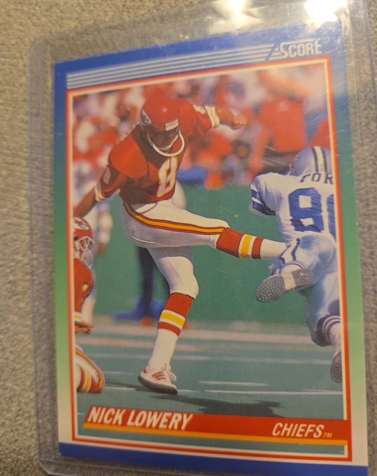 1990 Score #372 Nick Lowery Kansas City Chiefs — front