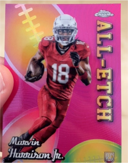 2024 Topps Chrome #CAE-MH Marvin Harrison Jr. Chrome All-Etch — front