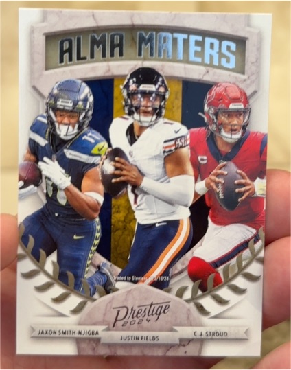 2024 Panini Prestige Alma Maters #3 Jaxon Smith-Njigba/Justin Fields/C.J. Stroud — front