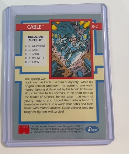 1992 Impel Marvel X-Men Holograms #XH-2 Cable — front