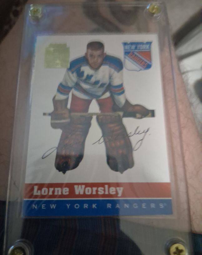 1954-55 Topps #10 Lorne Gump Worsley New York Rangers — front