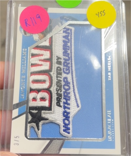 2022 Immaculate LaVonte Williams #3/5 Patch — front