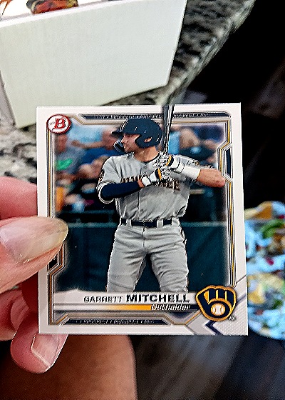 2021 Bowman #129 Garrett Mitchell — front