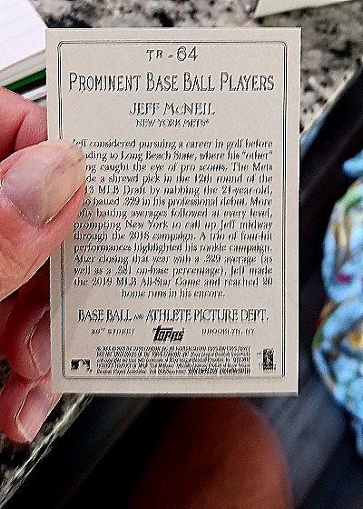 2020 Topps Turkey Red #TR-64 Jeff McNeil — back
