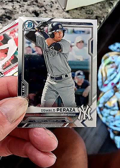 2021 Bowman Chrome #BCP-50 Oswald Peraza — front