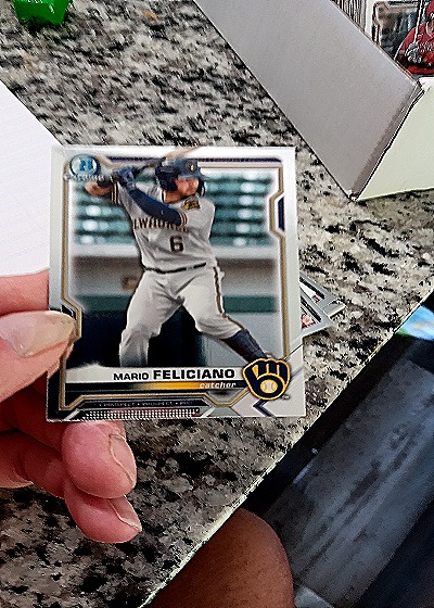 2021 Bowman Prospects Paper Base #BP-133 Mario Feliciano — front