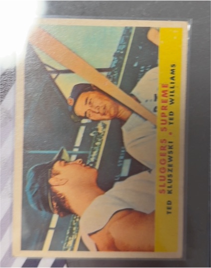 1958 Topps #321 Sluggers Supreme Ted Kluszewski/Ted Williams — front
