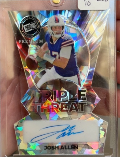 2024 Leaf Press Pass Premium Triple Threat Josh Allen — front