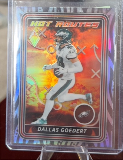 2023 Panini Phoenix Hot Routes #HR-24 Dallas Goedert — front