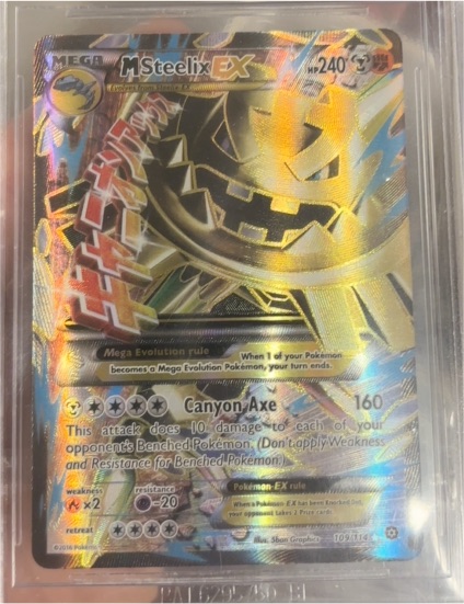 2016 Pokémon XY Steam Siege #109 Mega Steelix EX — front