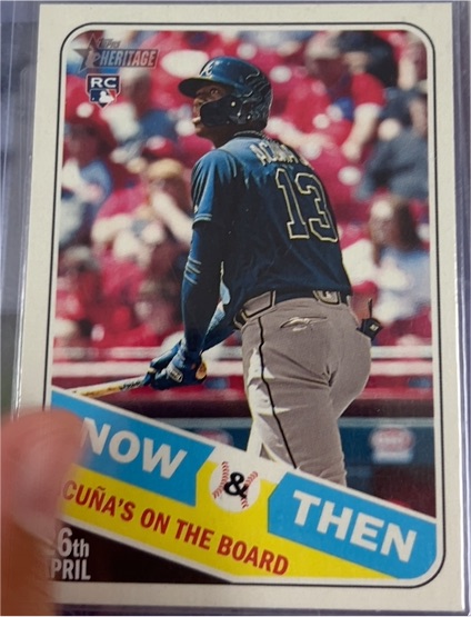 2018 Topps Heritage Now & Then #NT-14 Ronald Acuna Jr. — front