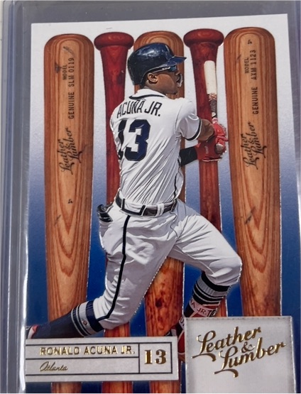 2019 Panini Leather & Lumber #73 Ronald Acuna Jr. — front