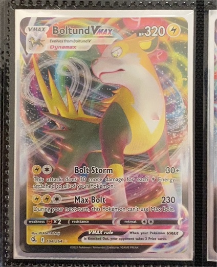 2021 Pokémon Fusion Strike #104 Boltund VMAX — front