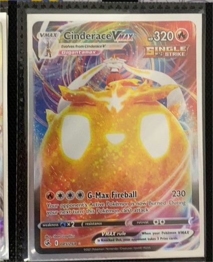 2021 Pokémon TCG Fusion Strike #045 Cinderace VMAX — front
