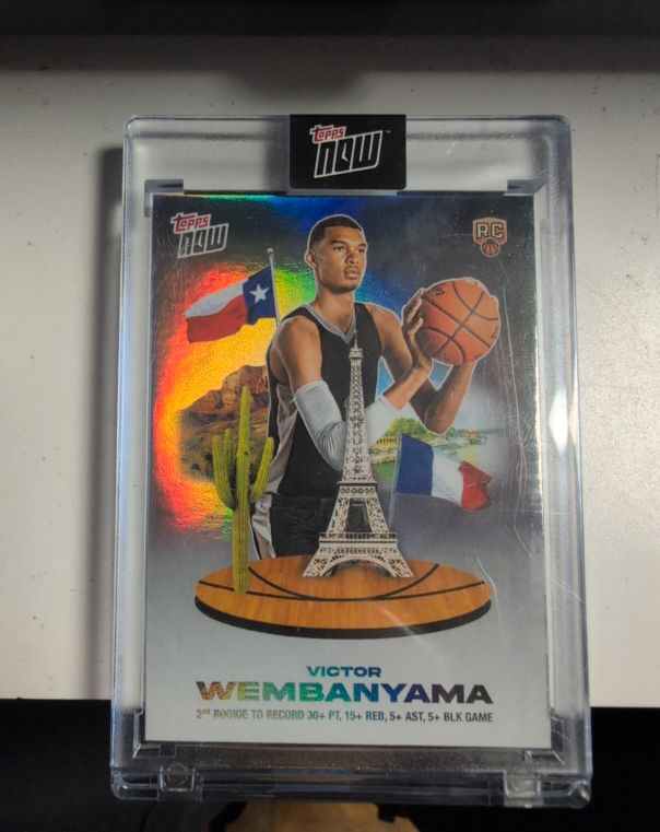2023 Topps Now #VW4 Victor Wembanyama Rookie RC Downtown — front