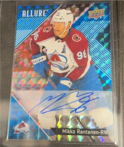 2024-25 Upper Deck Allure #2 Mikko Rantanen Purple Diamond Autograph — front