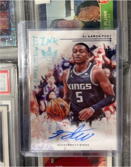 2022 Panini Court Kings Impressionist Ink #II-DAF De'Aaron Fox — front
