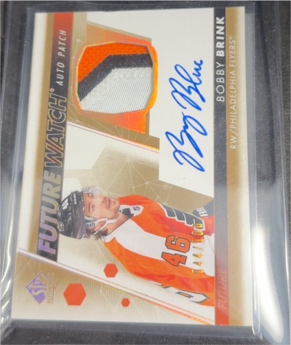 2022-23 Upper Deck SP Authentic Future Watch Auto Patch #FWAPCT Bobby Brink — front