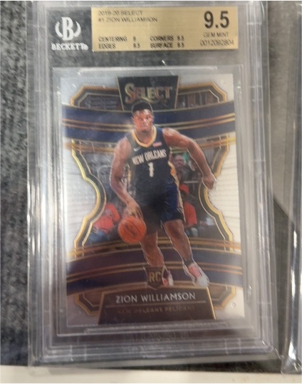 2019-20 Panini Select #1 Zion Williamson Rookie Card — front
