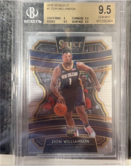2019-20 Panini Select #1 Zion Williamson — front