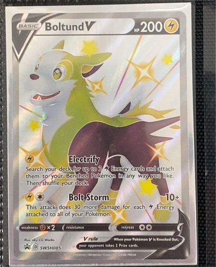 2021 Pokémon TCG SWSH Black Star Promo #SWSH085 Boltund V — front