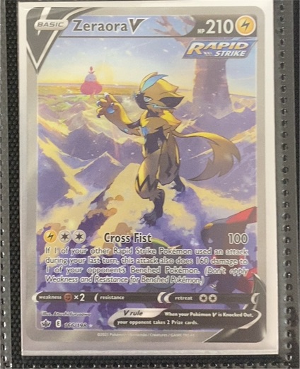 2021 Pokémon TCG Chilling Reign #166 Zeraora V — front