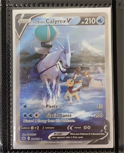 2021 Pokémon TCG Chilling Reign #164 Ice Rider Calyrex V — front