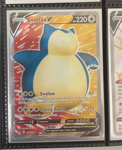 2020 Pokémon Sword & Shield #197 Snorlax V — front
