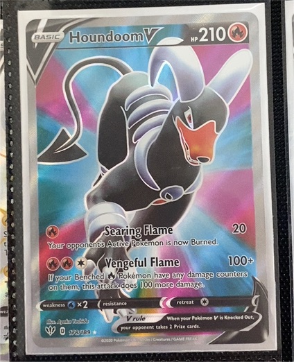 2020 Pokémon Sword & Shield Darkness Ablaze #178 Houndoom V — front