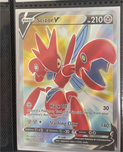2020 Pokemon TCG Darkness Ablaze #183 Scizor V — front