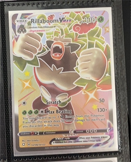 2021 Pokémon Shining Fates SV106 Rillaboom VMAX — front