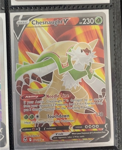 2022 Pokémon Silver Tempest #171 Chesnaught V — front
