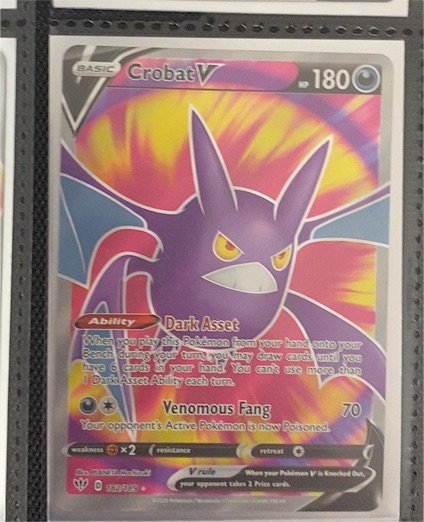 2020 Pokémon TCG Darkness Ablaze #182 Crobat V — front