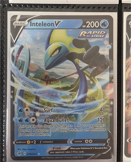 2021 Pokémon #078 Inteleon V Fusion Strike — front