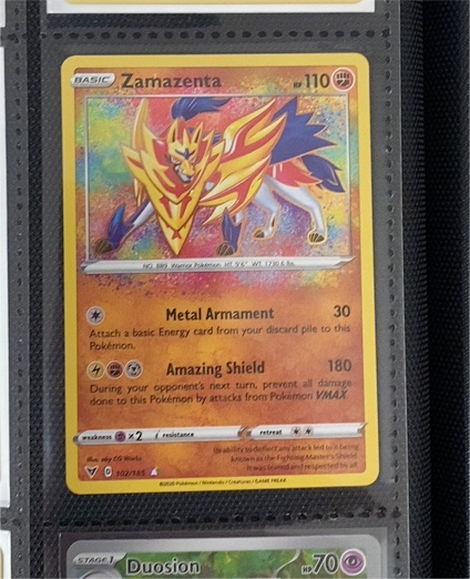 2020 Pokémon TCG Vivid Voltage #102 Zamazenta Amazing Rare — front