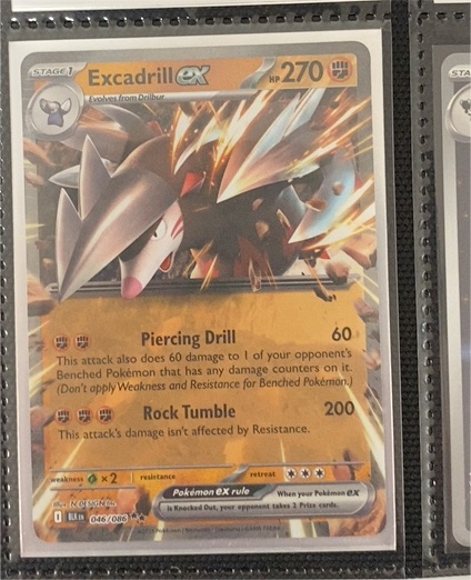 2022 Pokémon TCG S&V Black Bolt #046 Excadrill ex — front